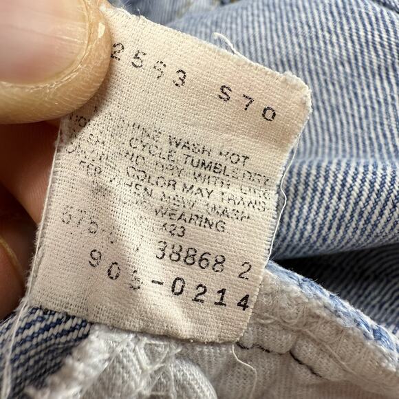 Vintage Levis Jeans Fits 30x27 Blue Denim Orange Tab 80s USA made Faded Light - Picture 14 of 15